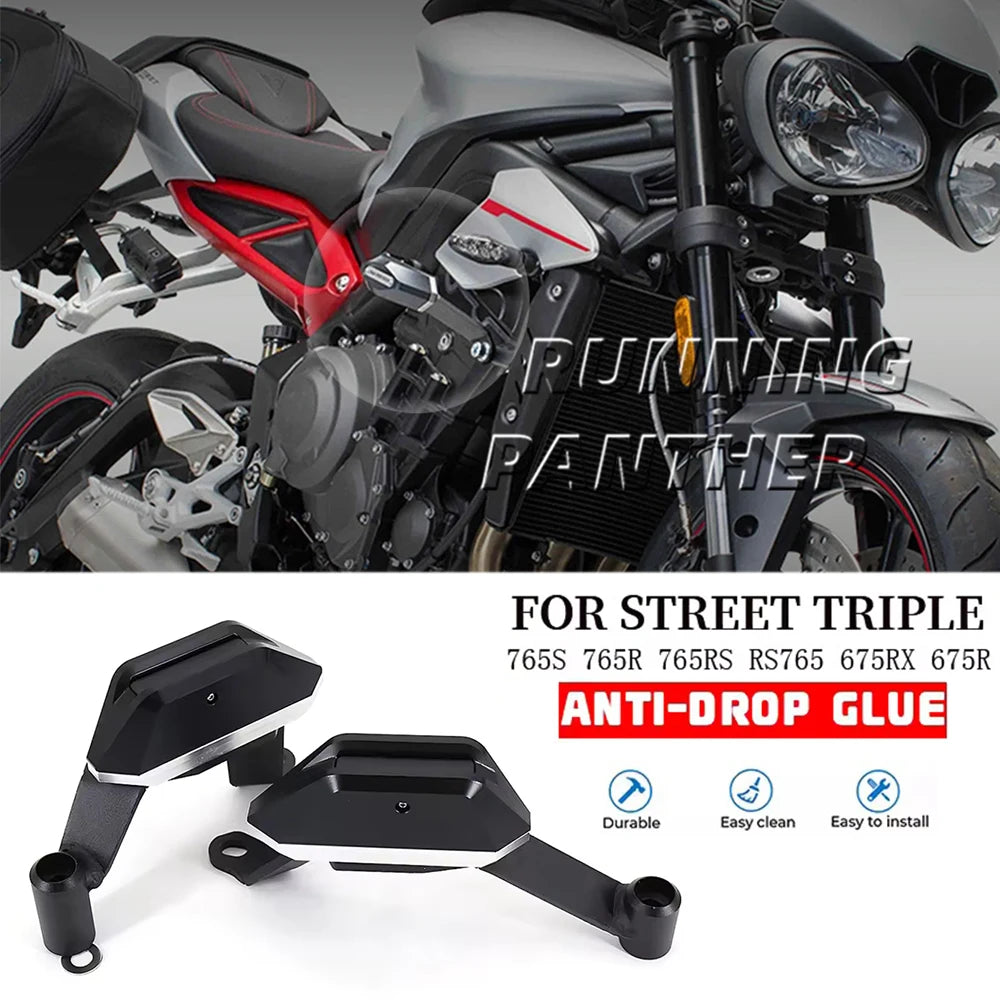 Motorcycle engine crash bar protection kit 1