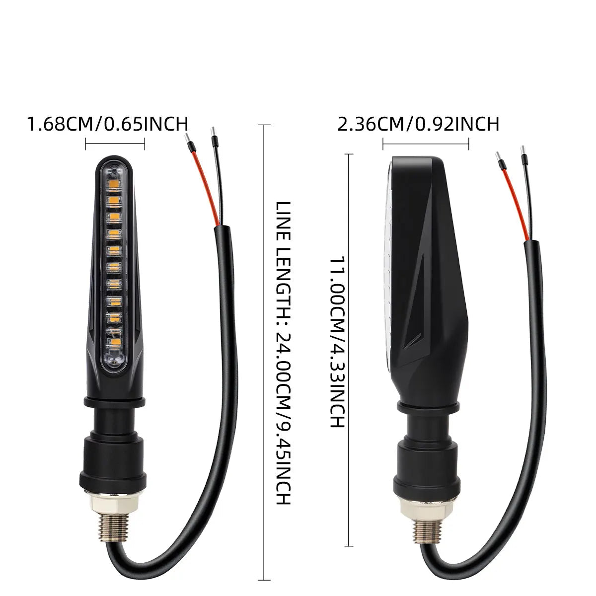 Amber LED turn signal indicators motorcycle 4