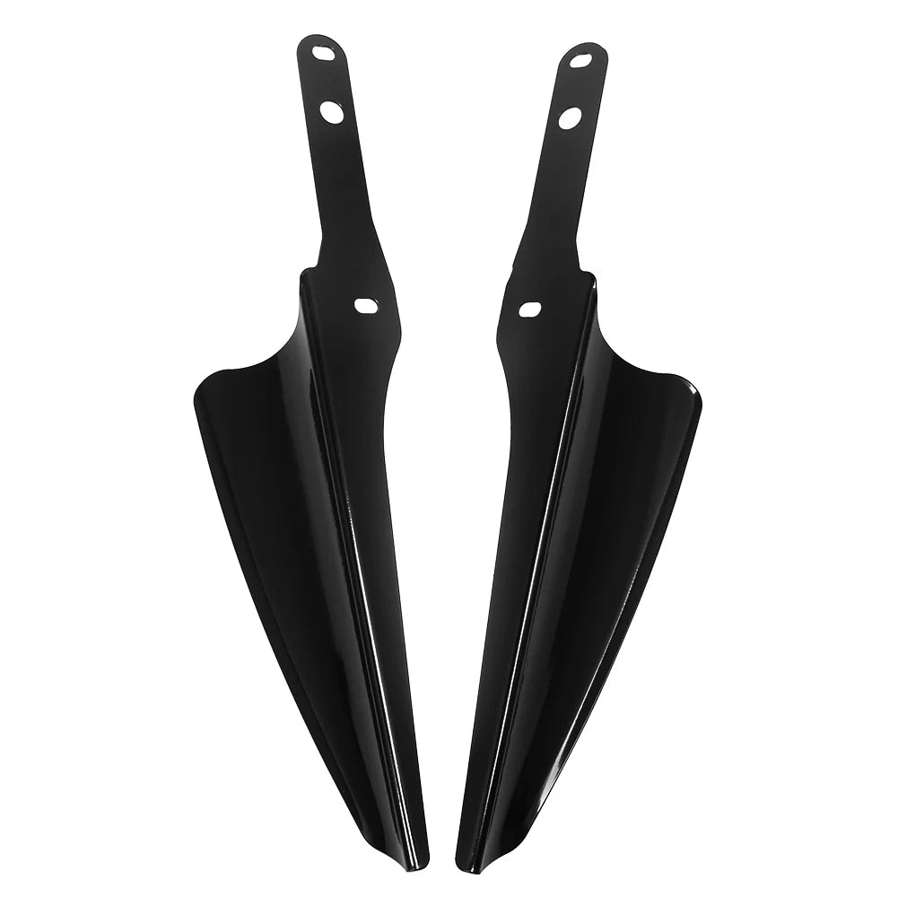 Chrome / Black Fork Wind Deflectors For Harley-Davidson Road King & Street Glide - 1995 to 2021