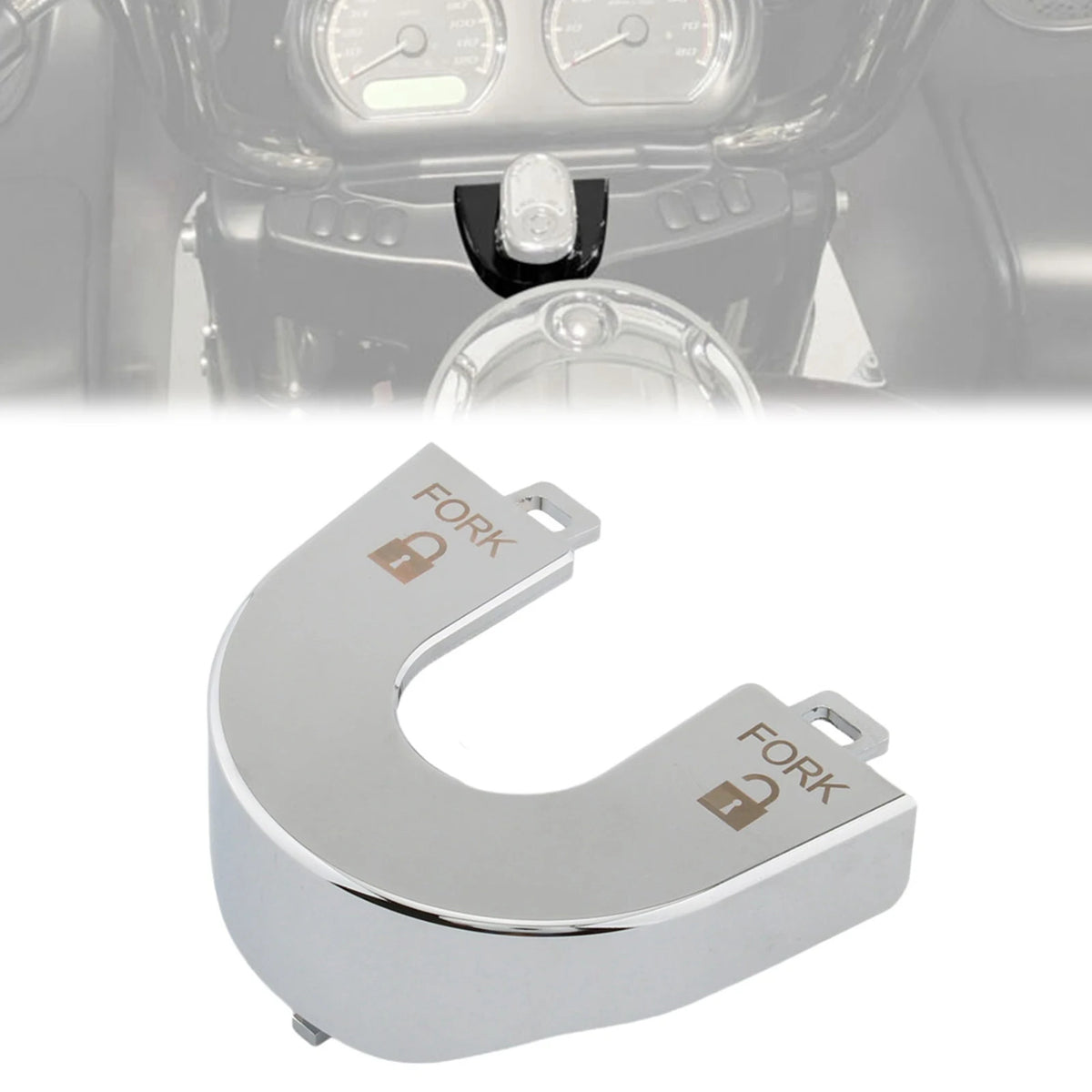 Chrome / Black Ignition Switch Panel Trim For Harley-Davidson Road Glide - 2015 to 2021