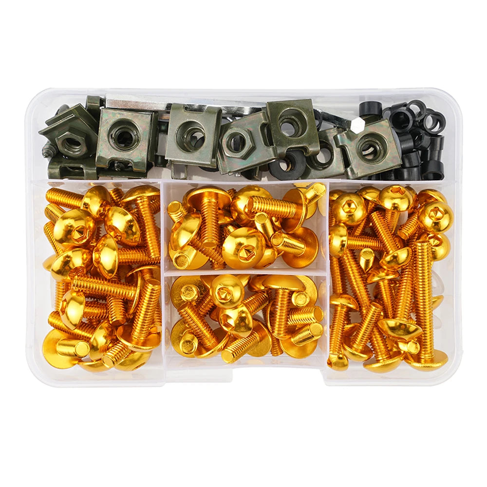 190-Piece Fairing Bolt Kit For Kawasaki ZX-6R / ZX-10R / Ninja 650 / Versys 650