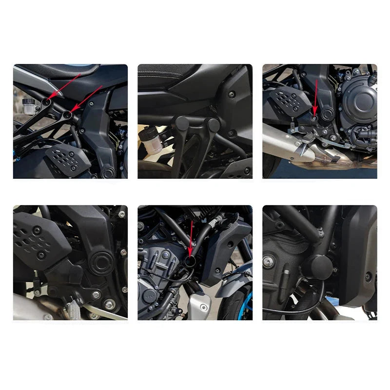 Frame Hole Cover Caps For Yamaha Tracer 700