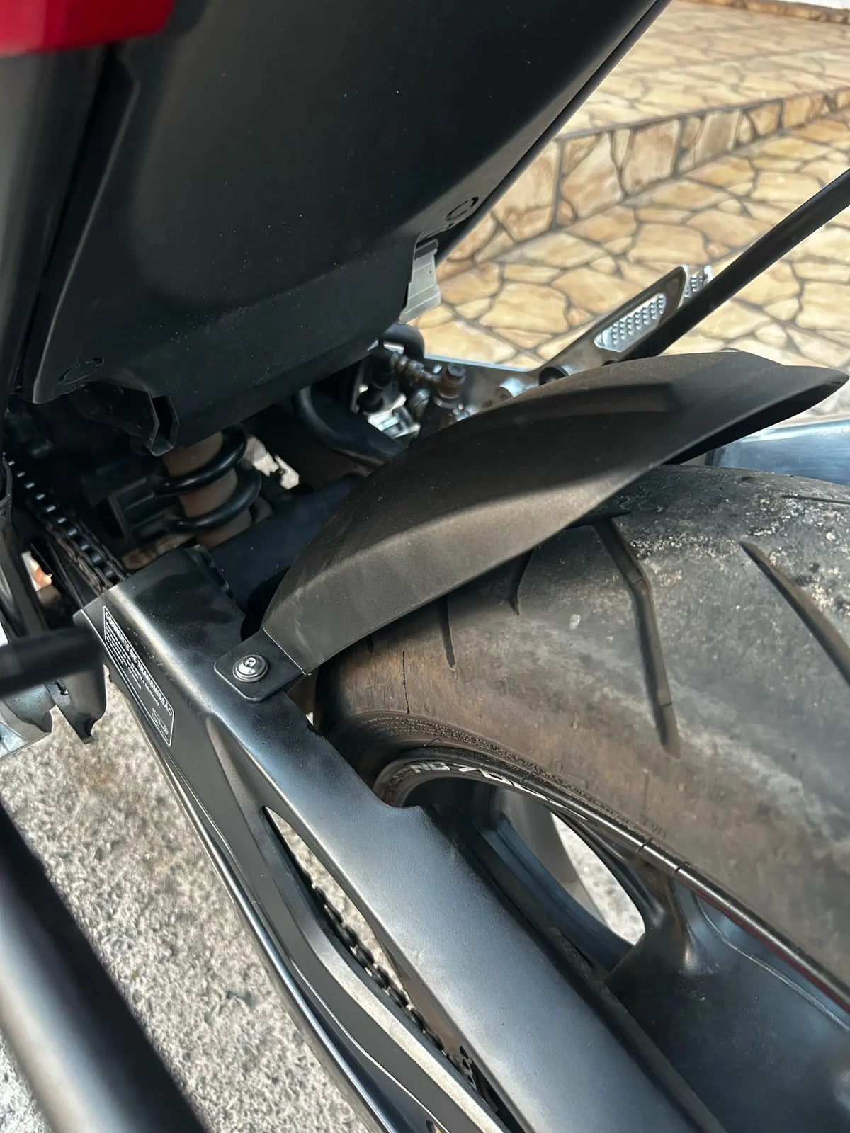 Honda NC750X rear fender extension customer review photo