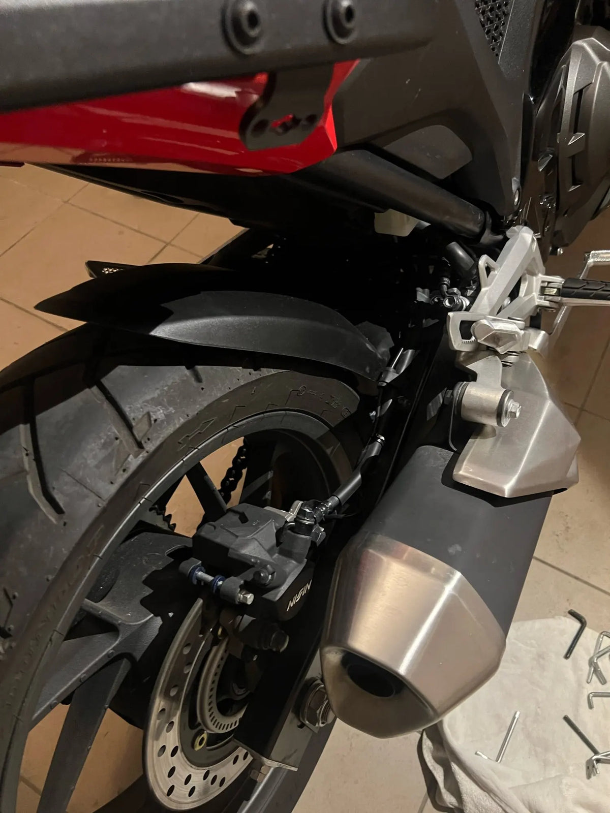 Honda NC750X rear fender extension customer review photo