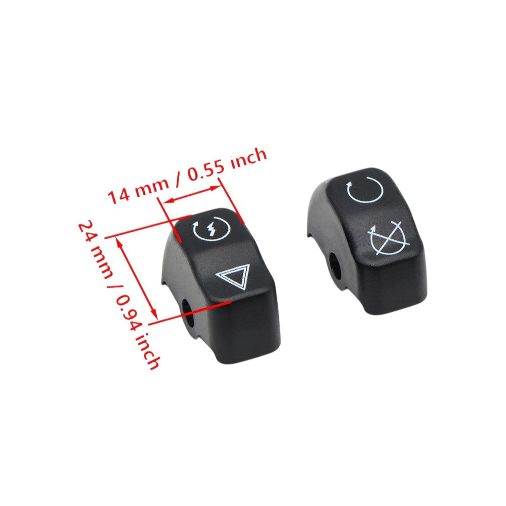 Schwarze Schalterkappen-Set 6-teilig für Harley-Davidson Sportster / Dyna / Softail / Road King / V-Rod - 2014 bis 2018