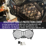 Black mesh headlight protection grille 1