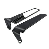 Black stealth wing motorcycle mirrors 1