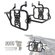 Black metal saddlebag mounting brackets 1