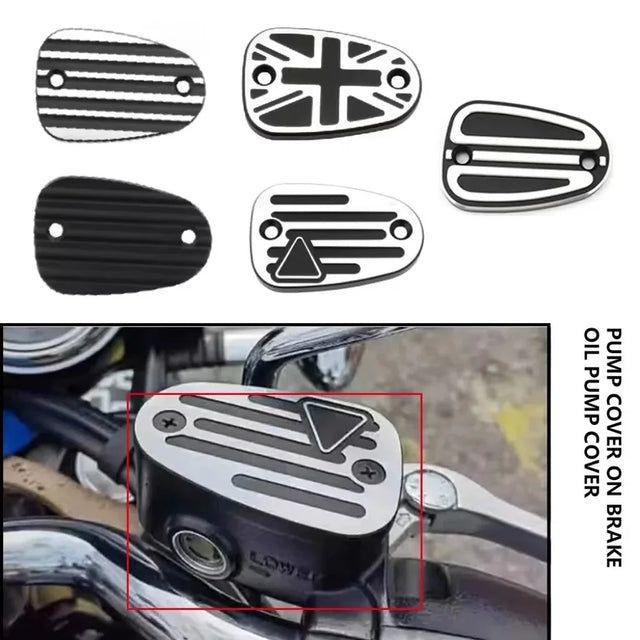 Black front brake reservoir cover 1