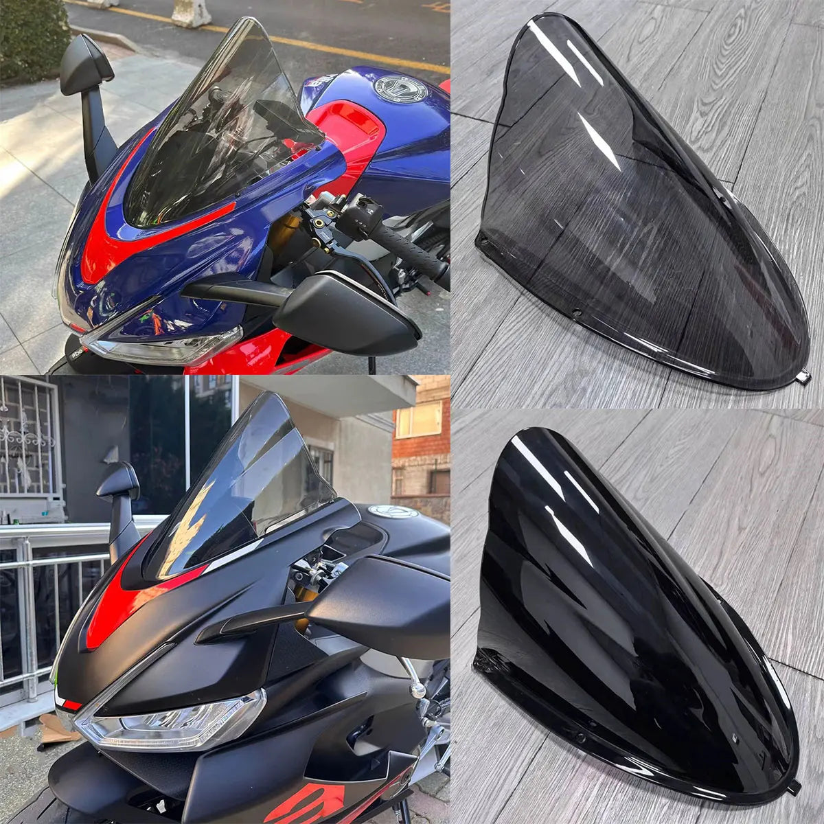 Double bubble windscreen fairing deflector 1