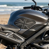 Black tank side protection pads motorcycle 1