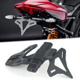 Black license plate support bracket motorcycle 1