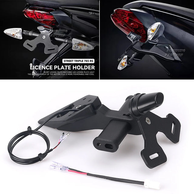 Black aluminum license plate bracket 1