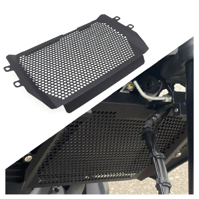 Black aluminum radiator guard 1