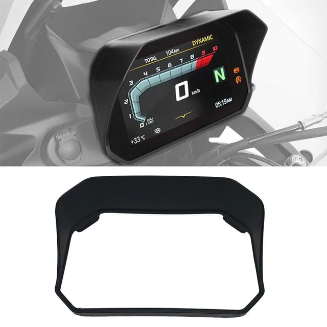 Black motorcycle instrument cluster sunshade 1