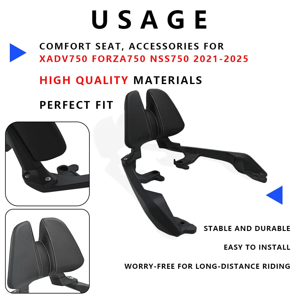 Black cushioned backrest pad 2