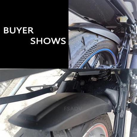 Black rear fender extension splash guard 2