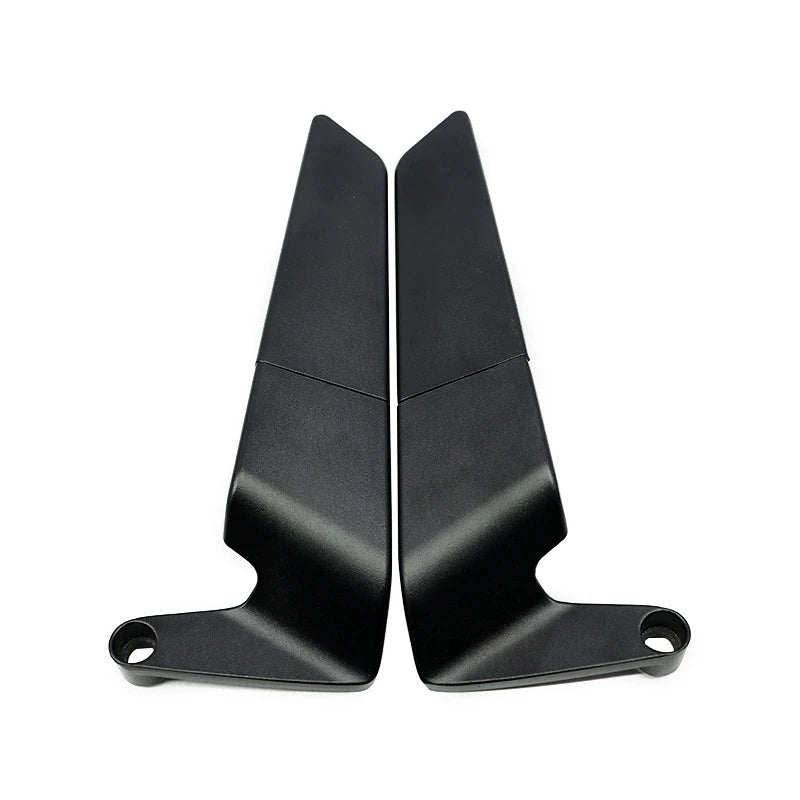 Black stealth wing motorcycle mirrors 2