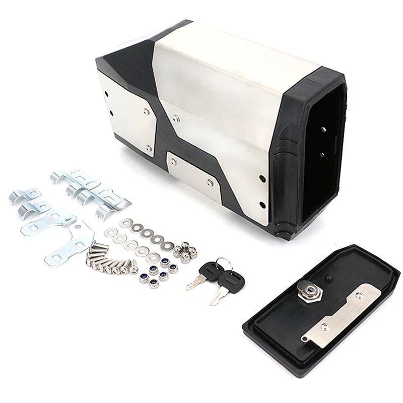 Black metal motorcycle tool storage box 2