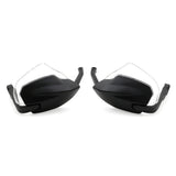Black motorcycle hand guard pair 3
