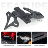 Black license plate support bracket motorcycle 4