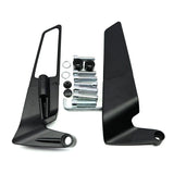 Black stealth wing motorcycle mirrors 4