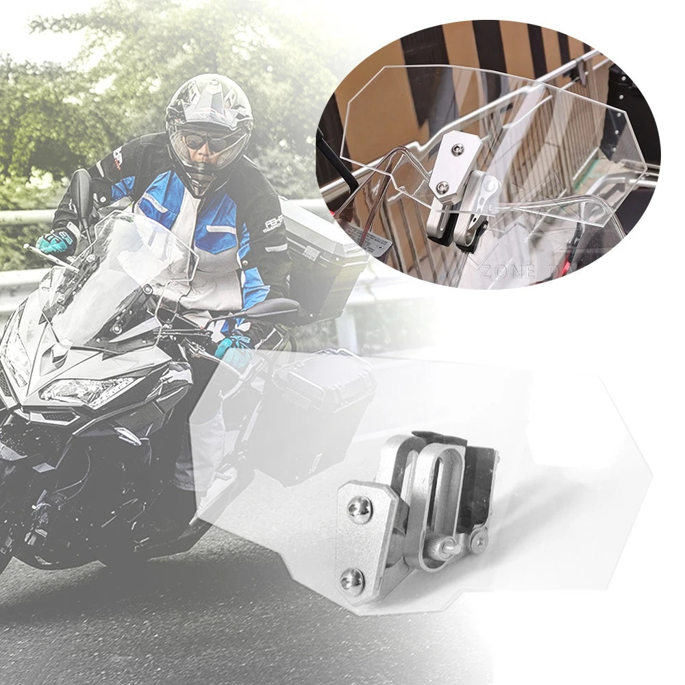 Universal Adjustable Windscreen Kawasaki BMW Honda Ducati Triumph Yamaha