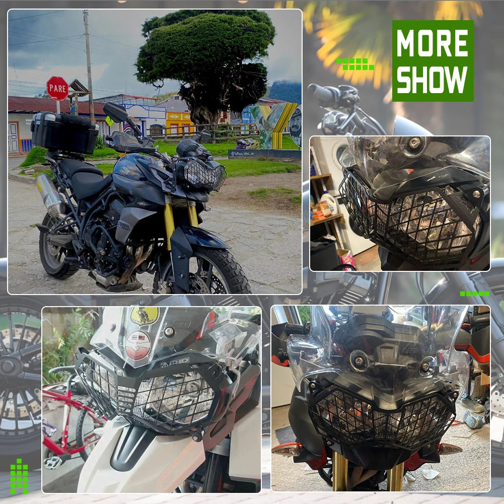 Black mesh headlight protection grille 4