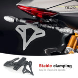 Black license plate support bracket motorcycle 5