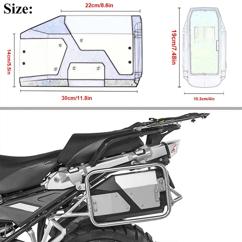 Black metal motorcycle tool storage box 6