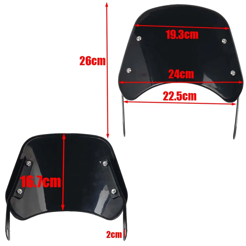 Retro windscreen trim ring black 6