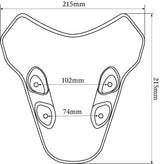 Black windscreen deflector fairing mounted 6