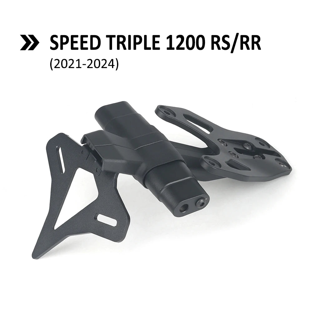 Black license plate support bracket motorcycle 13