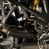 Carbon Fiber Exhaust Heat Shield For BMW R1200GS / R1250GS - 2013 to 2023 - installed
