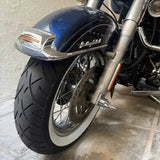Chrome Twisted Front Axle Nut Covers For Harley-Davidson Touring, Softail, Dyna & Sportster - installed