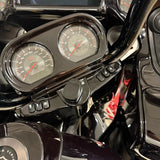 Chrome / Black Ignition Switch Panel Trim For Harley-Davidson Road Glide - 2015 to 2021 - installed