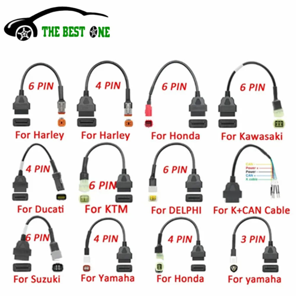 Motorcycle OBD2 diagnostic adapter cable