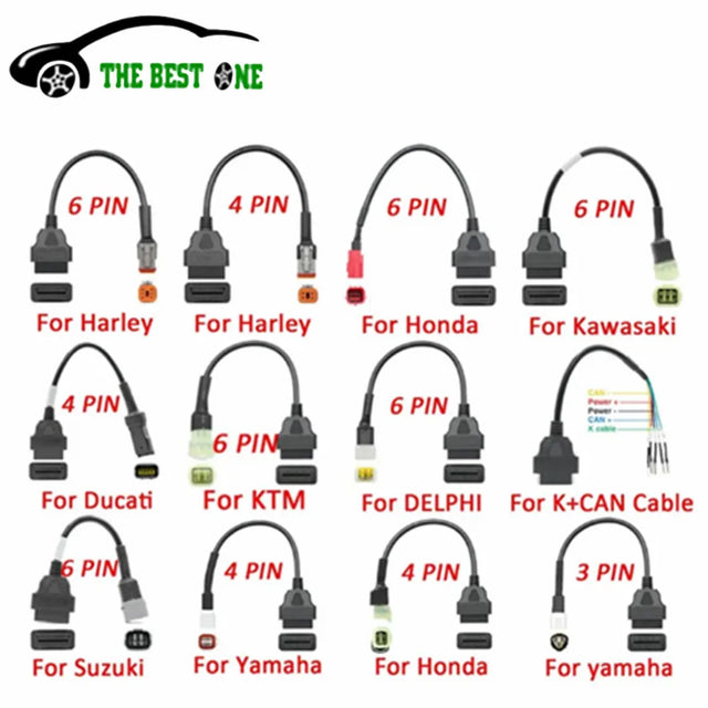Motorcycle OBD2 diagnostic adapter cable