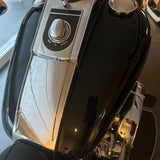 Chrome Lower Dash Panel Extension For Harley-Davidson Softail Fat Boy & Night Train - 2000 to 2017 - installed