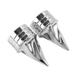 Chrome Twisted Front Axle Nut Covers For Harley-Davidson Touring, Softail, Dyna & Sportster