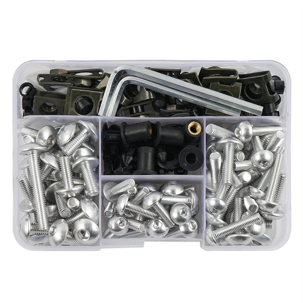 190-Piece Fairing Bolt Kit For Kawasaki ZX-6R / ZX-10R / Ninja 650 / Versys 650