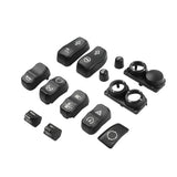 Black Hand Control Switch Caps 13-Piece Set For Harley-Davidson Touring - 2014 to 2024