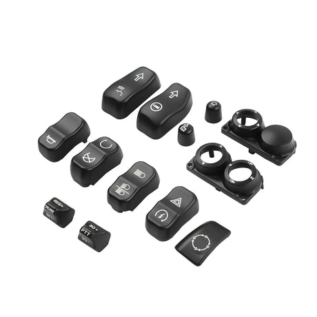 Black Hand Control Switch Caps 13-Piece Set For Harley-Davidson Touring - 2014 to 2024