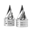Chrome Twisted Front Axle Nut Covers For Harley-Davidson Touring, Softail, Dyna & Sportster