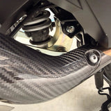 Carbon Fiber Exhaust Heat Shield For Honda X-ADV 750 - installed