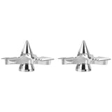 Chrome Spun Blade Front Axle Caps For Harley-Davidson Sportster, Dyna, Softail & V-Rod