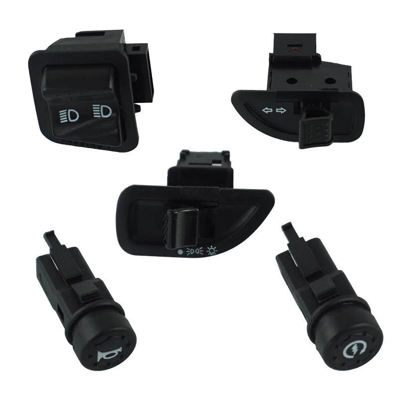 Handlebar Switch Buttons For Piaggio Scooters - Start / Horn / Turn Signal / Headlight / High-Low Beam