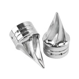 Chrome Twisted Front Axle Nut Covers For Harley-Davidson Touring, Softail, Dyna & Sportster