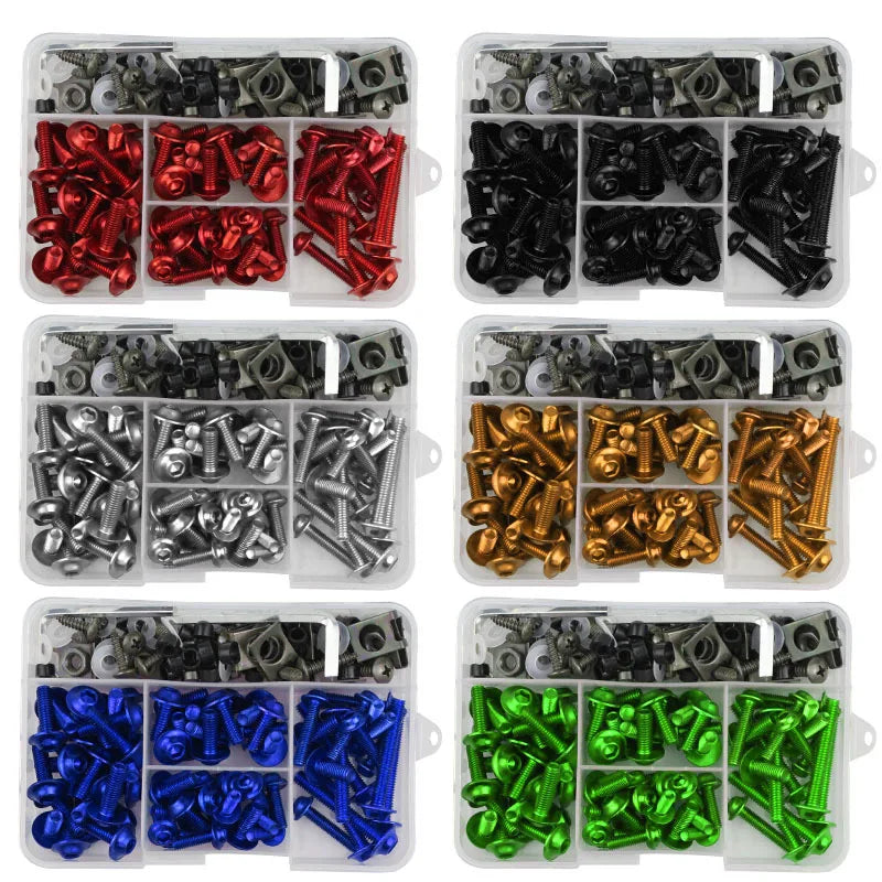 195-Piece Aluminum Fairing Bolt Kit For Yamaha T-MAX 500 / 530 / 560