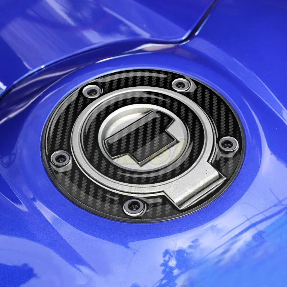 Fuel Cap Carbon Look Sticker For Yamaha R1 / R6 / MT-07 / MT-09 / XSR900 / FZ1 / FZ6 / FZ8 / FJR1300 - 5-Hole Cap